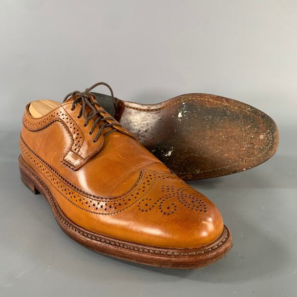 RANCOURT & CO. Size 9 Tan Caramel Leather Wingtip Lace Up Shoes main image 8